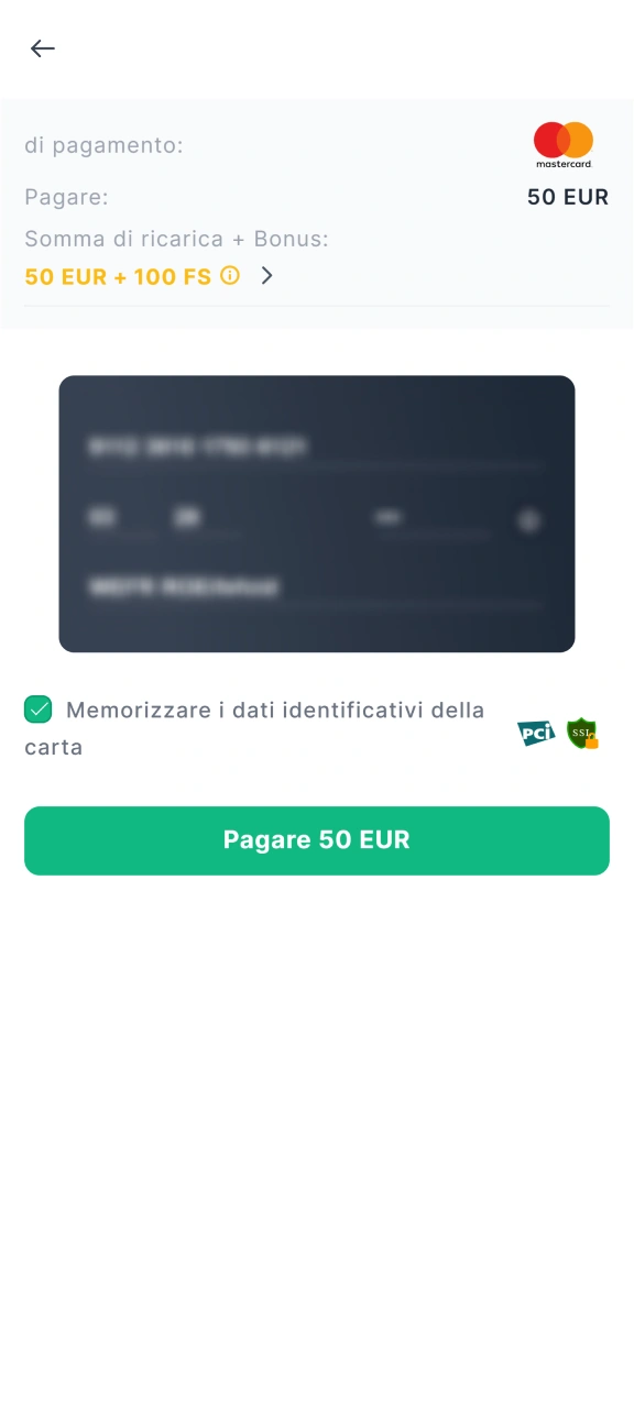Completa la transazione di deposito sul sito web di Winnita.