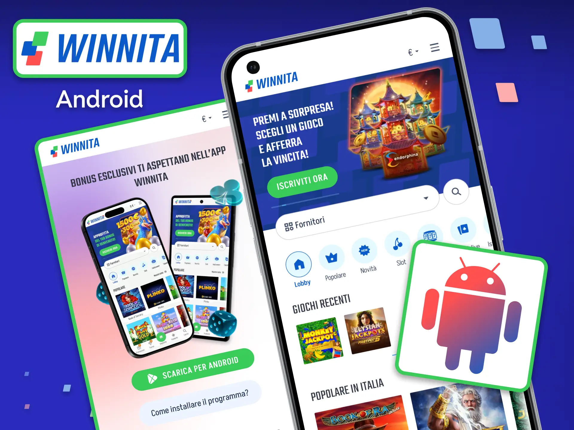 Segui le istruzioni per installare il file APK sicuro sui tuoi dispositivi Android e gioca a Winnita in tutta libertà.